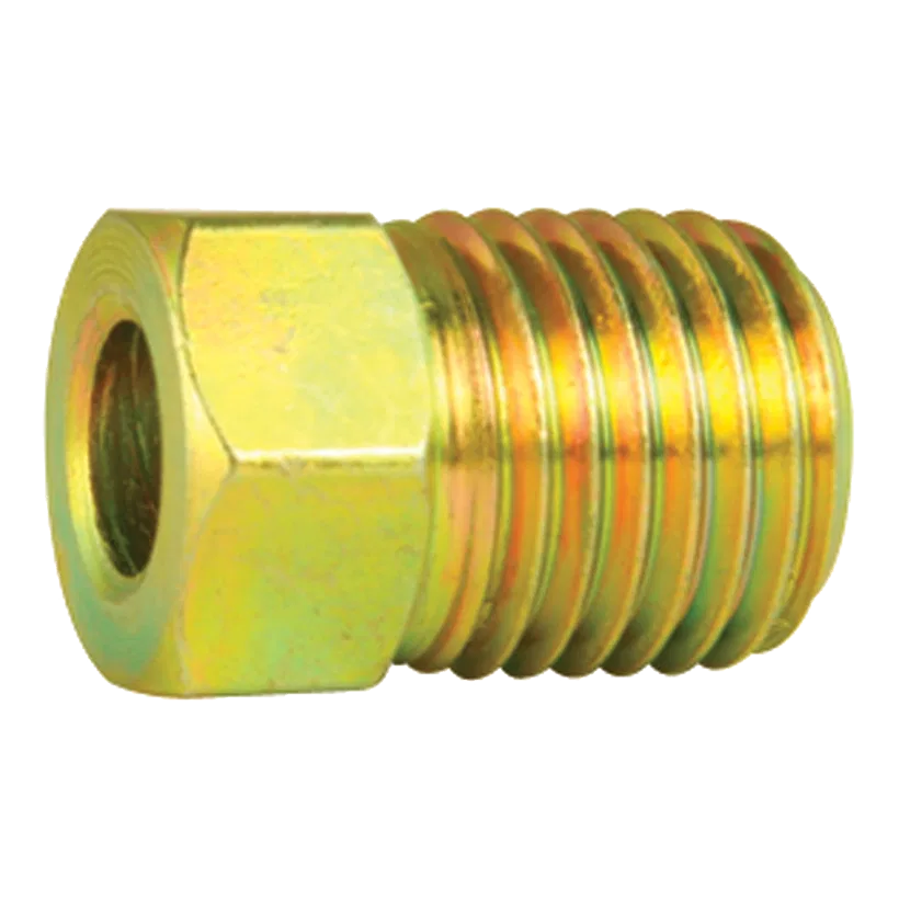 BLF-12 – AGS Tube End Fitting Nut, 3/16 Inch Tube Size 3/8-24 Inverted Flare Natural Steel 10 Per Bag